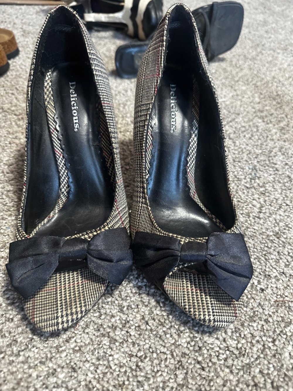 Plaid heels